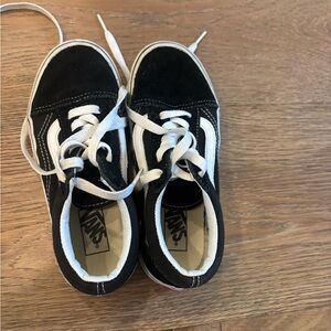 Vans Kids Classic Black and White Sneakers